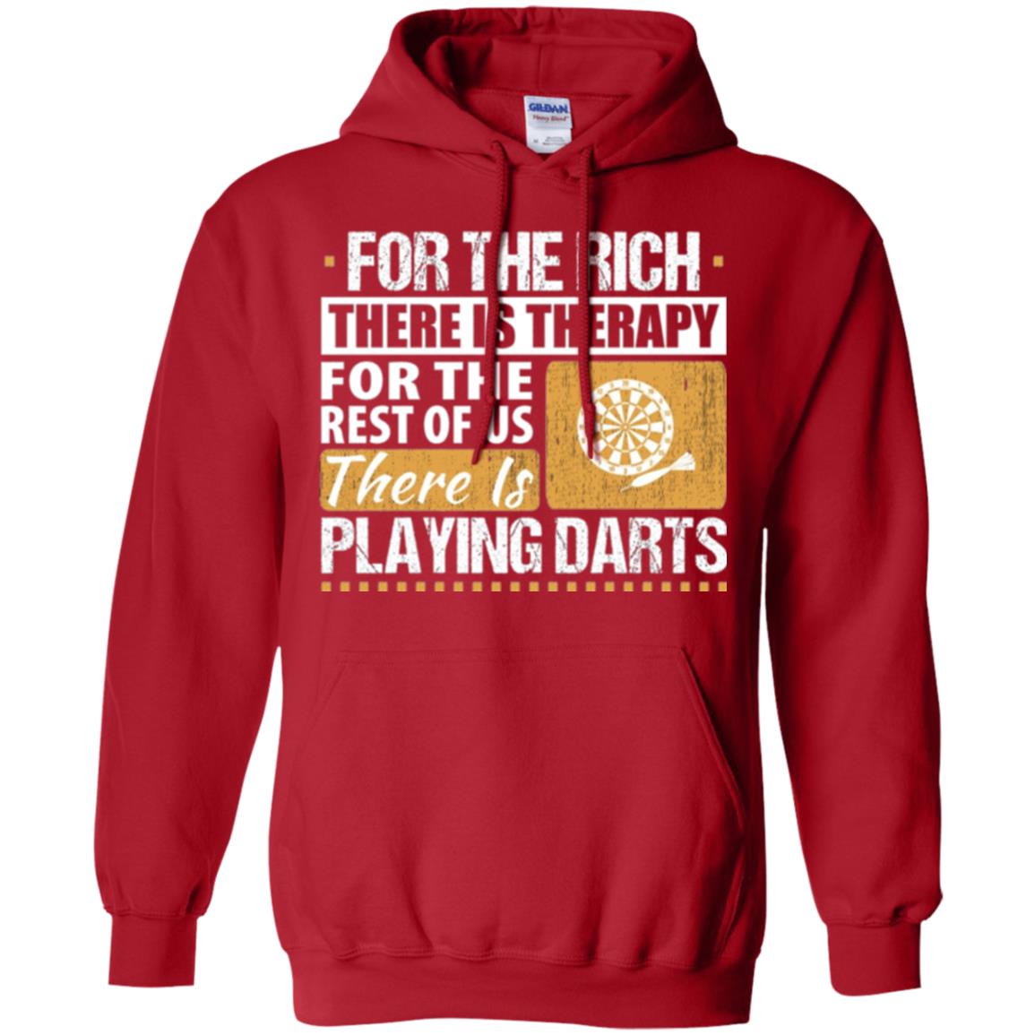 Dart Game T-shirt For The Rich There Is Therapy Playing Darts Red
