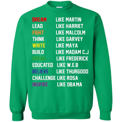 Dream Like Martin Inspire Like Obama T-shirt Irish Green