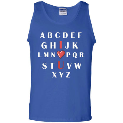 Alphabet I Love You T-shirt Royal