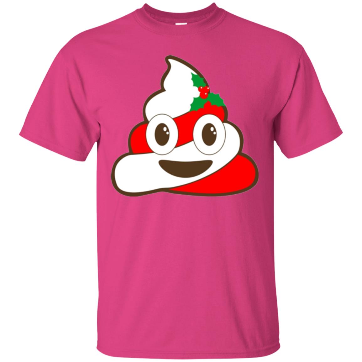 Christmas T-shirt Funny Poop Emojis Heliconia