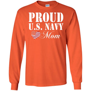 Proud U.s. Navy Mom Heart T-shirt