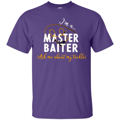 I'm A Master Baiter Ask Me About My Tackle Fishing Shirt For Mens Or Womnes Purple