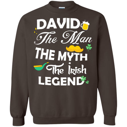 Saint David's Day T-shirt David The Man The Myth The Irish Legend Dark Chocolate