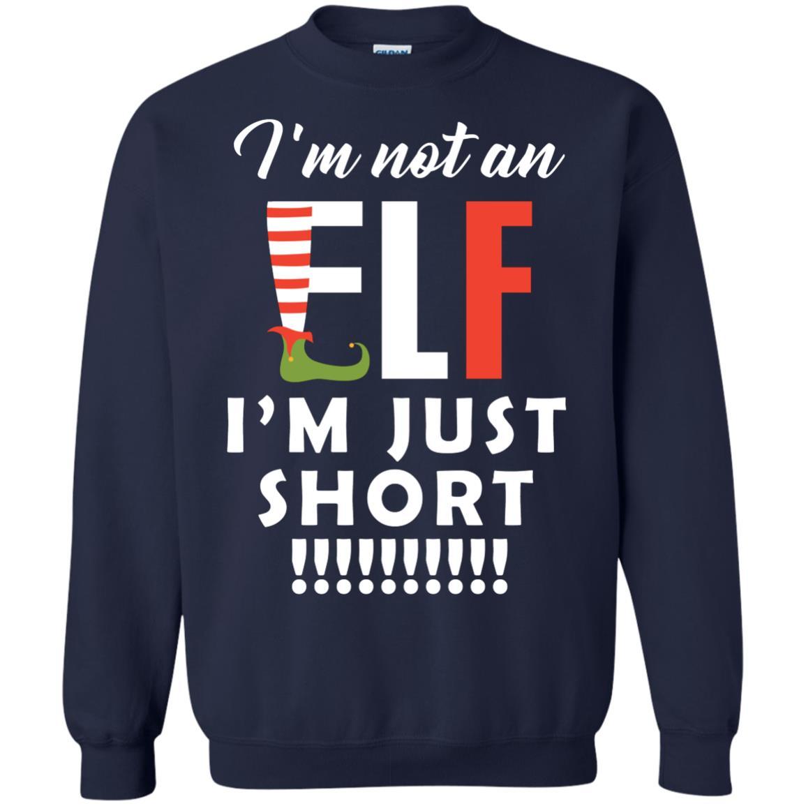Christmas T-shirt I'm Not An Elf I'm Just Short Navy