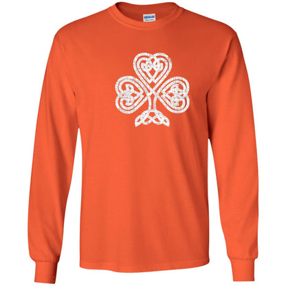 Irish Shamrock Knot Symbol St. Patrick_s Day T-shirt Orange