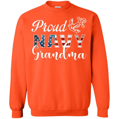 Proud Navy Grandma Military Mama Shirt Orange