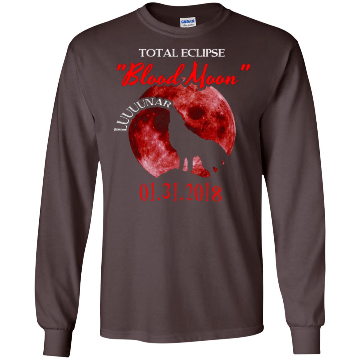 Eclipse T-shirt Total Eclipse Luuuunar Blood Moon Dark Chocolate