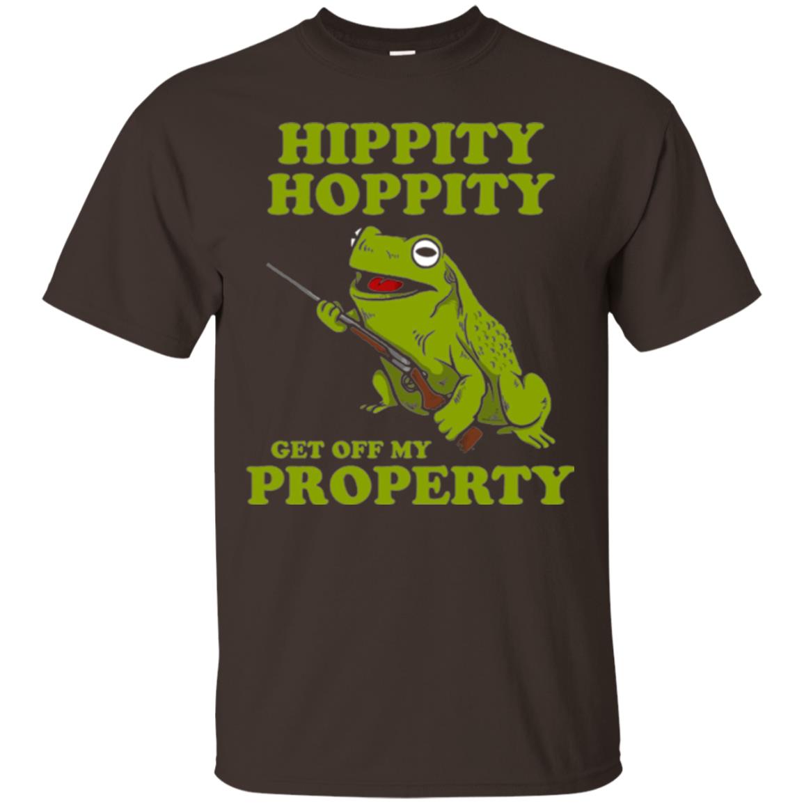 Frog Lover T-shirt Hippity Hoppity Get Off My Property Dark Chocolate