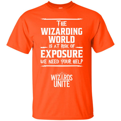 The Wizarding World Is At Risk Of Exposure Harry Potter T-shirt Orange
