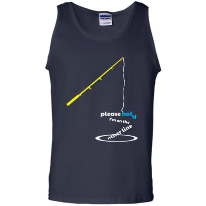 Fisherman T-shirt Please Hold I'm On The Other Line Navy