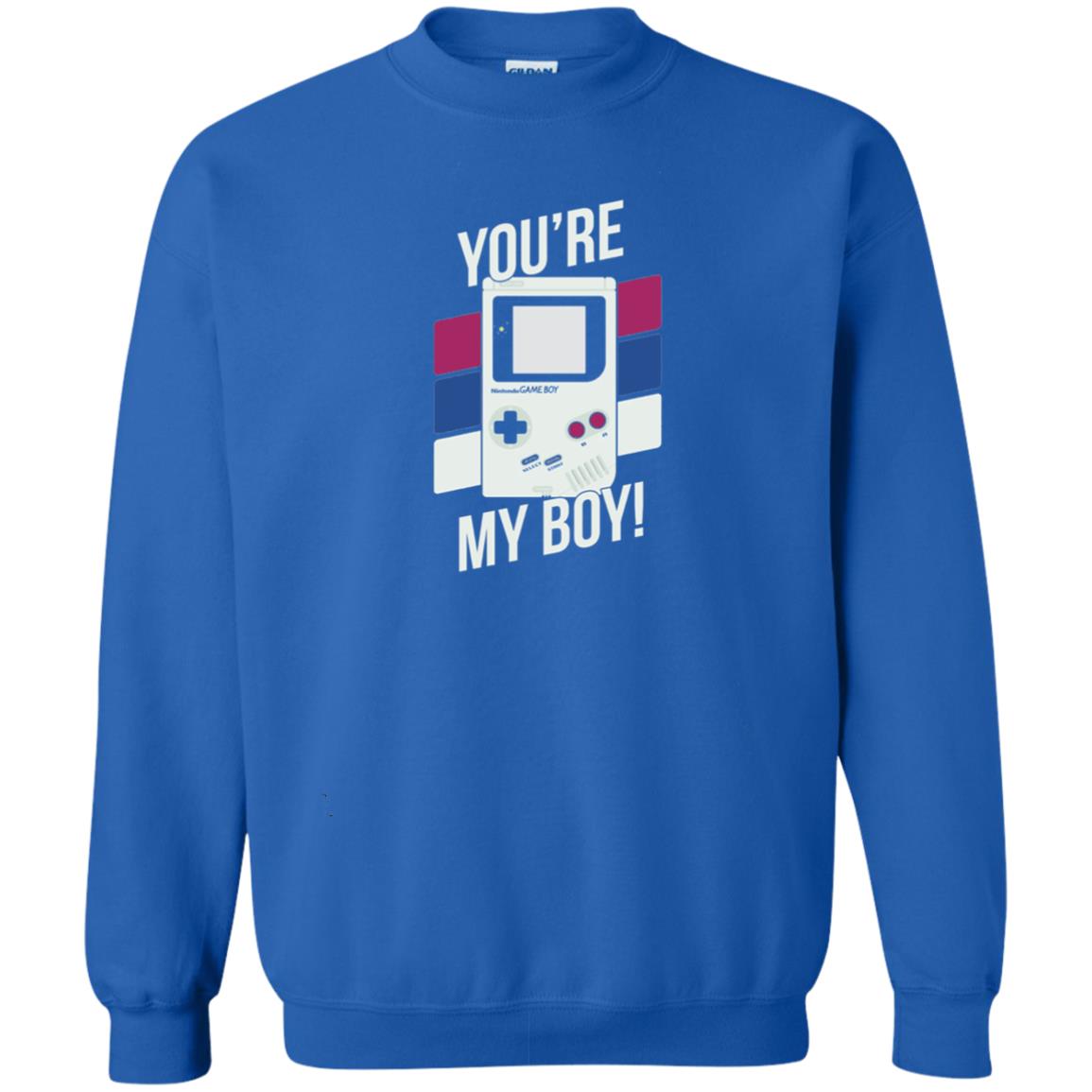 You_re My Boy Stripe Graphic Game Shirt For Boy Royal