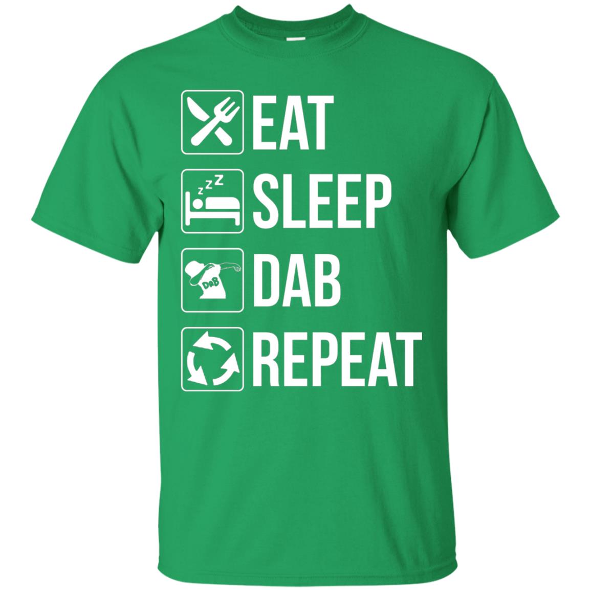 Funny Eat Sleep Dab Repeat T-shirt Irish Green