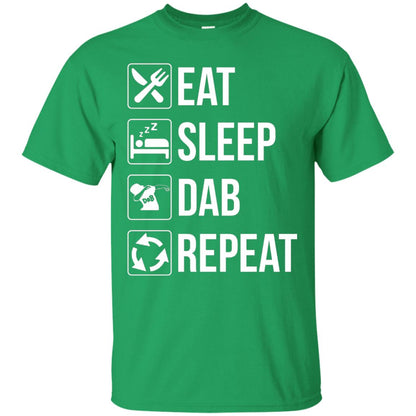 Funny Eat Sleep Dab Repeat T-shirt Irish Green