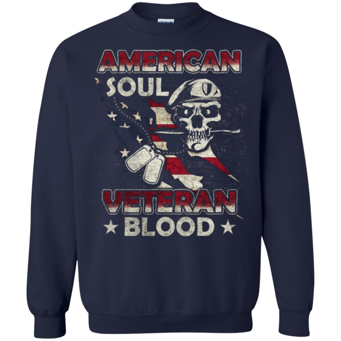 American Soul Veteran Blood Shirt Navy