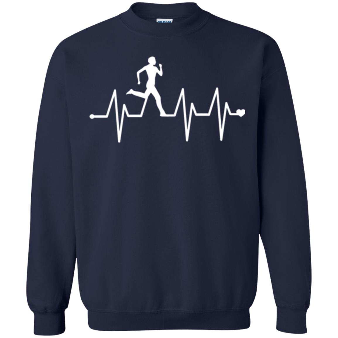Running T-shirt Athletics Heartbeat Pulse Navy