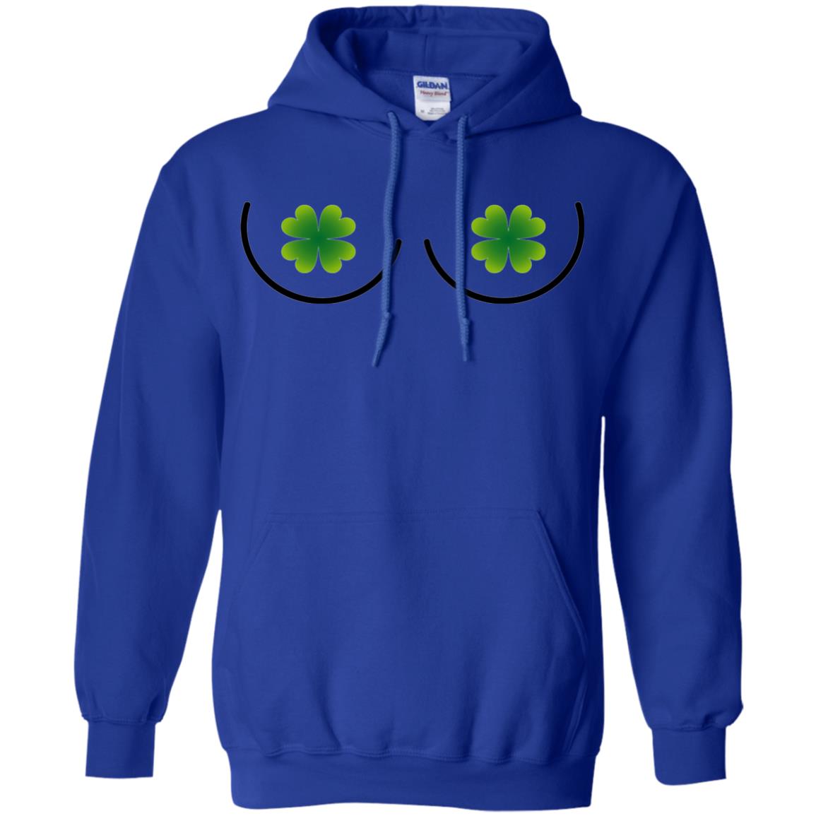 Irish Shamrock Boobs St. Patrick_s Day T-shirt Royal