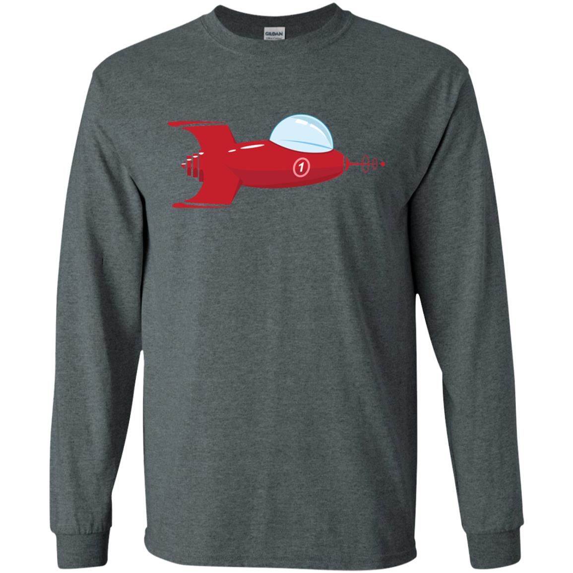 Vintage Spaceship Video Game Gamer T-shirt Dark Heather