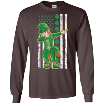 Dabbing Leprechaun St. Patrick's Day T-shirt Dark Chocolate