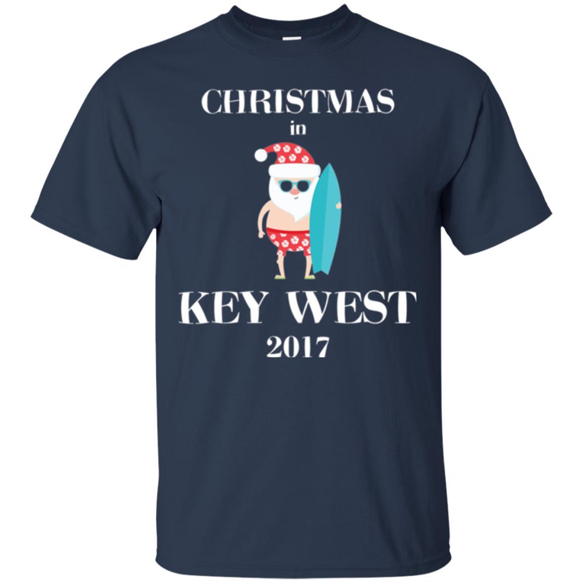 Family Vacation T-shirt Christmas In Key West 2017 Navy