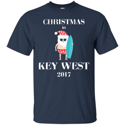 Family Vacation T-shirt Christmas In Key West 2017 Navy