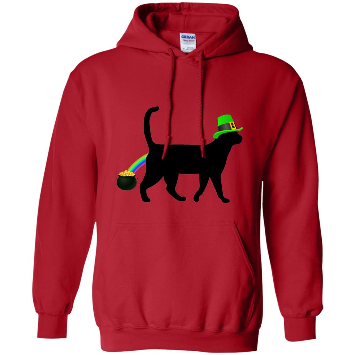 Cat Leprechaun Funny Cat Saint Patrick_s Day T-shirt Red