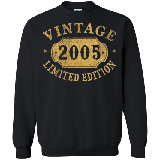 Brithday T-shirt Vintage 2005 Limited Edition Black
