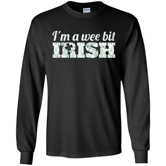 I_m Wee Bit Irish Funny Irish Heritage St Paddy_s Day T-shirt Black