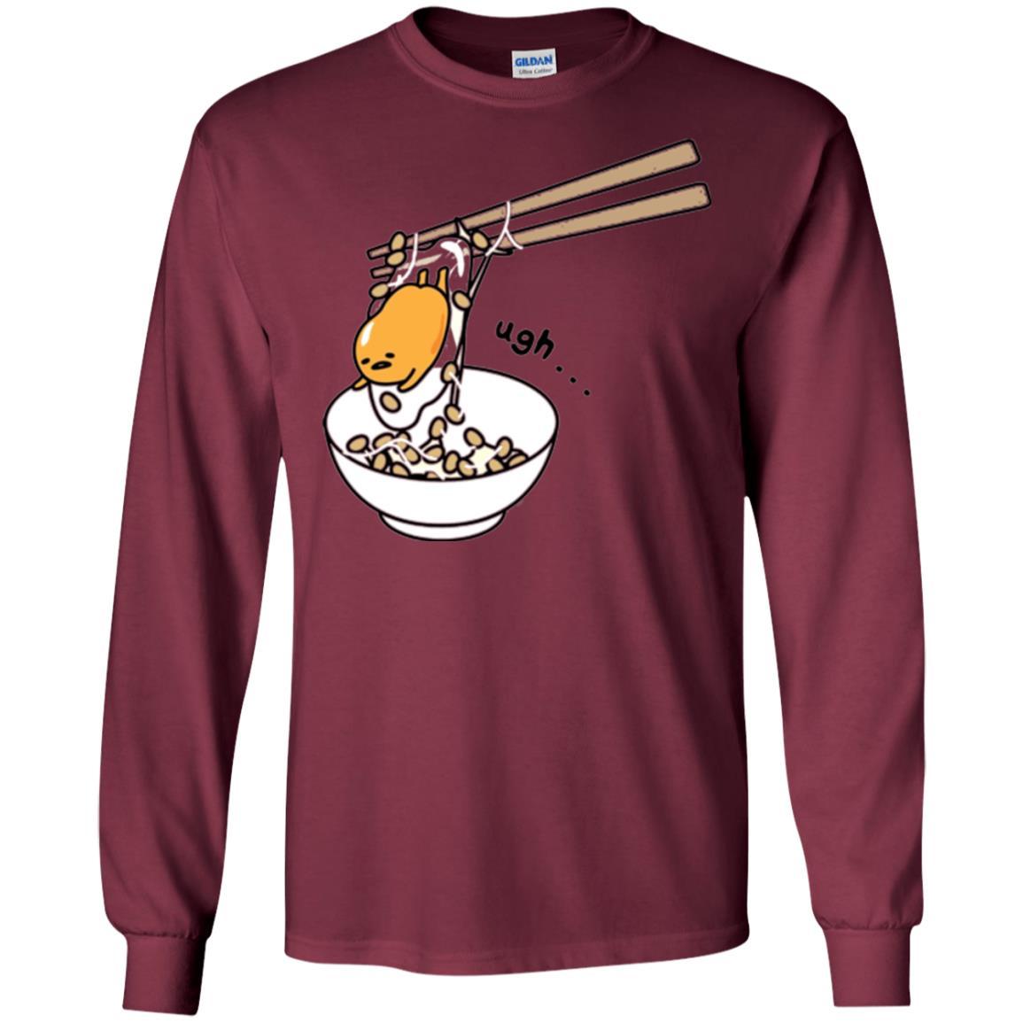 Film T-shirt Gudetama Chopsticks Maroon