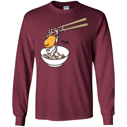 Film T-shirt Gudetama Chopsticks Maroon