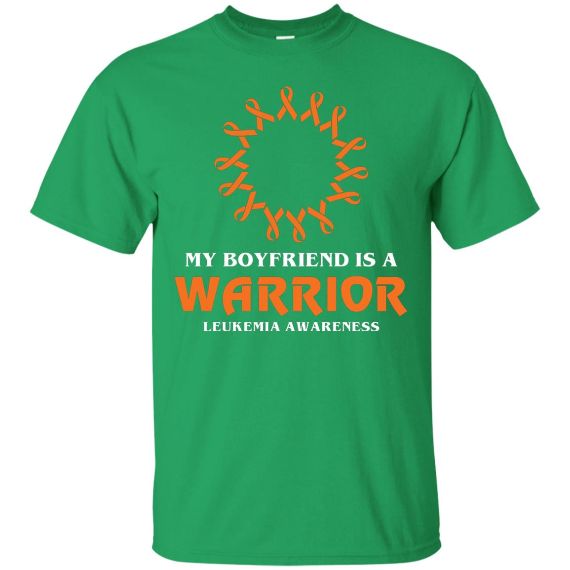 My Boyfriend Is A Warrior Leukemia Awareness T-shirt Irish Green