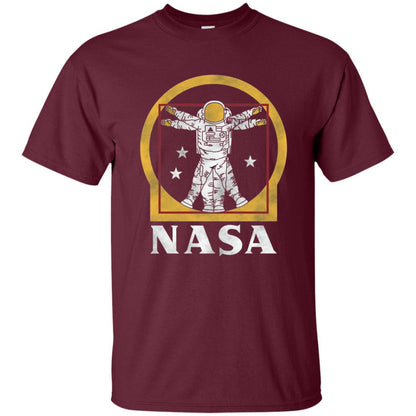 Vitruvian Astronaut T-Shirt Maroon