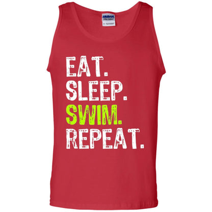 Swim Lovers T-shirt Eat Sleep Swim Repeat Red