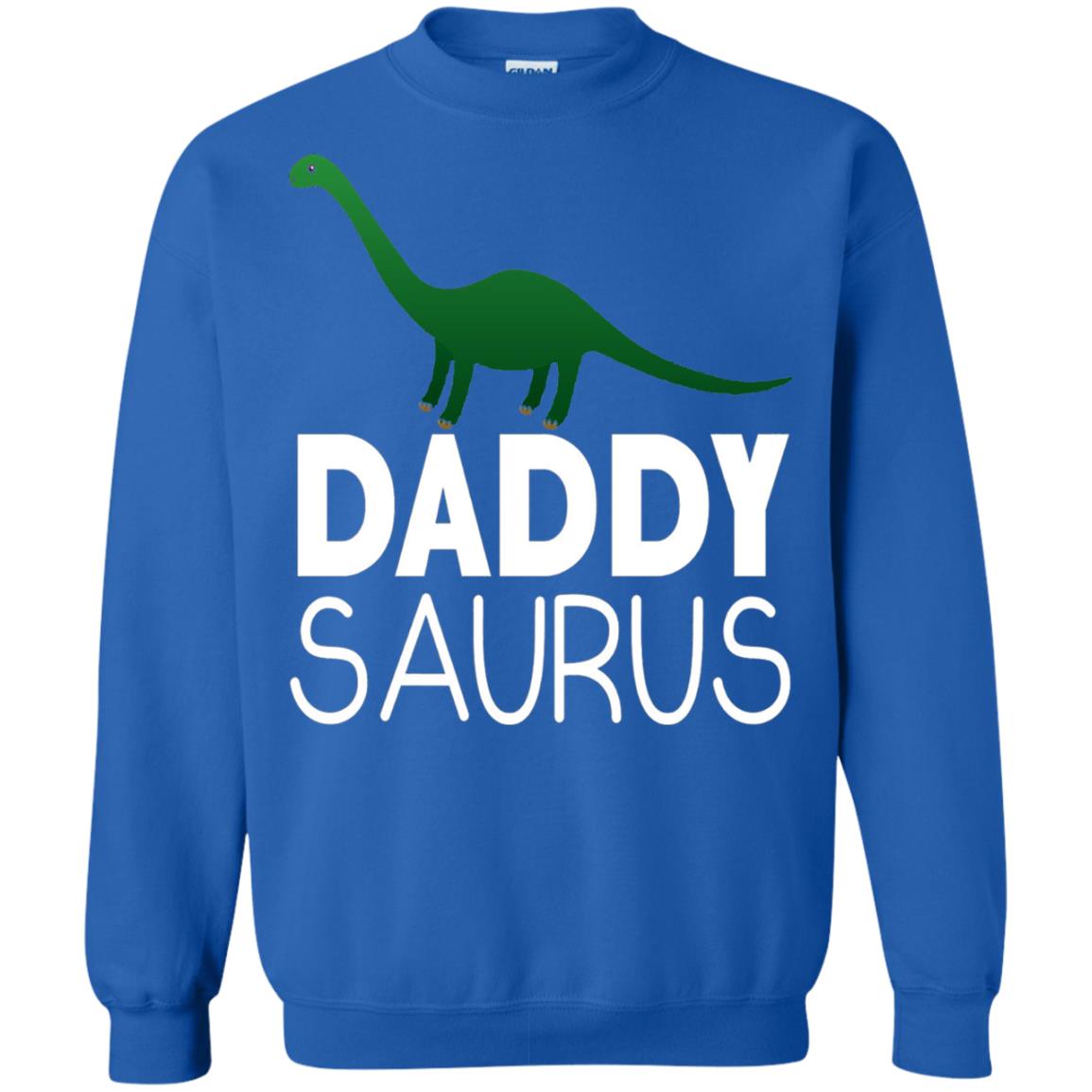 Daddy Saurus Dinosaur Matching Daddy T-shirt Royal