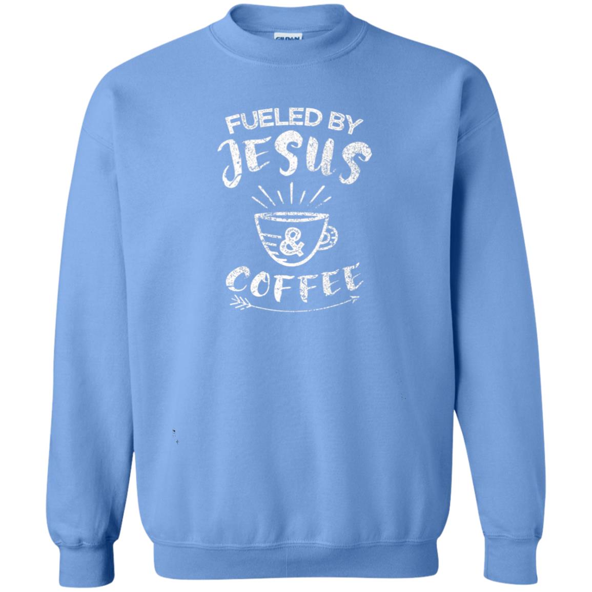 Fueled By Jesus And Coffee Coffee Lover T-shirt Carolina Blue