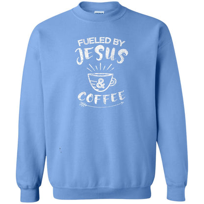 Fueled By Jesus And Coffee Coffee Lover T-shirt Carolina Blue