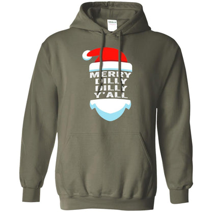 Christmas T-shirt Dilly Dilly Yall Santa Hat Christmas T-shirt Military Green