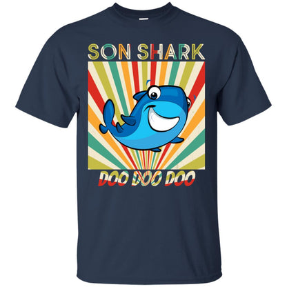Son Shark Doo Doo Doo Family Shark Gift Shirt Navy