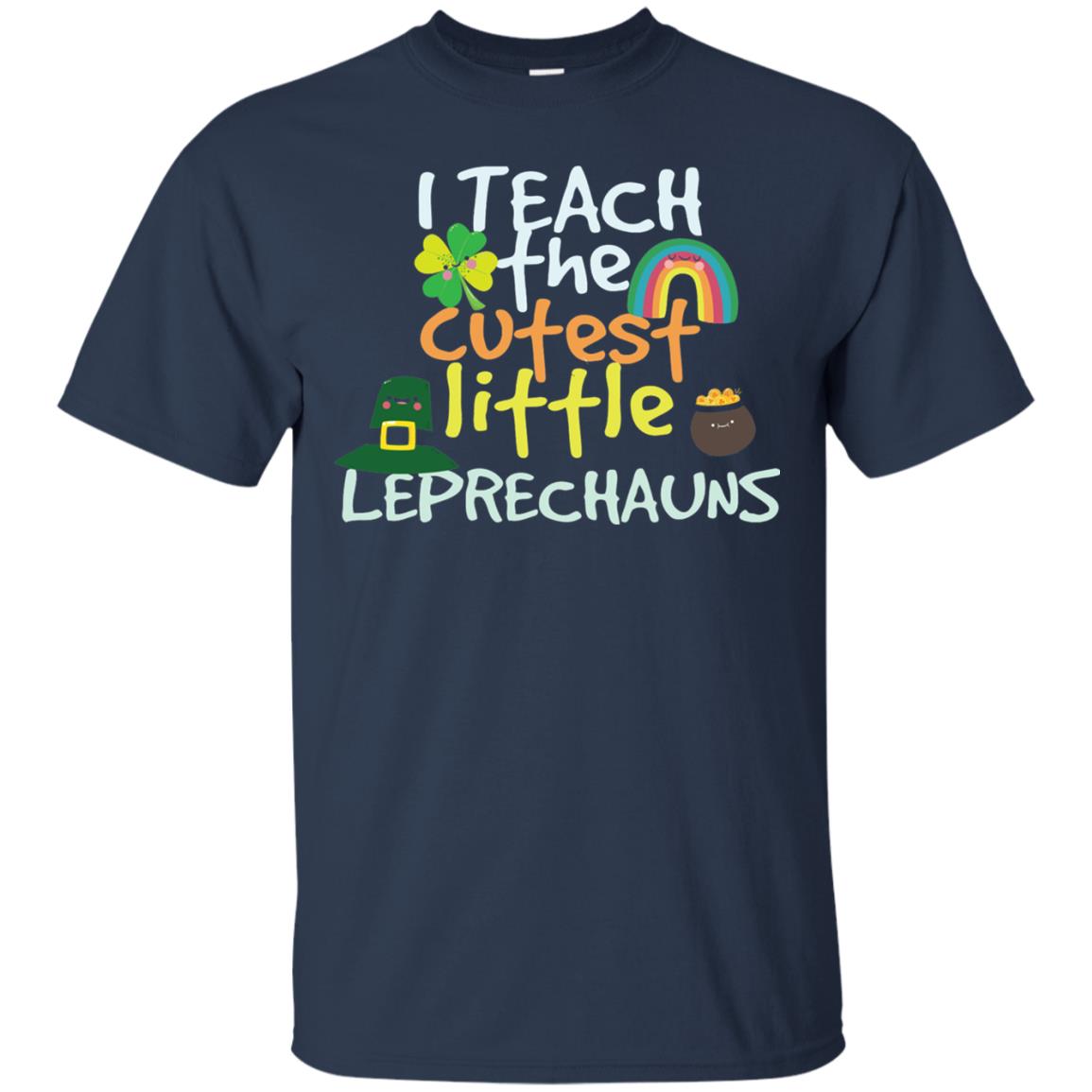 Cutest Little Leprechauns St. Patricks Day Teacher T-shirt Navy