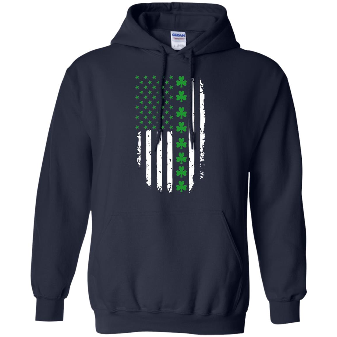 St. Patrick's Day T-shirt Irish American Flag T-shirt Navy