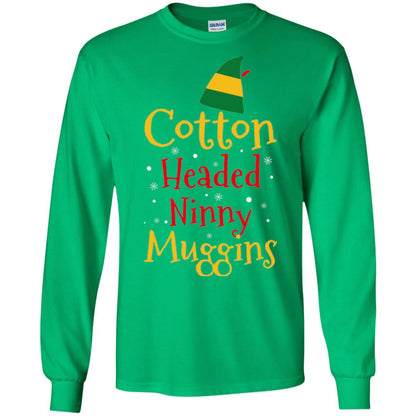 Funny Elf T-shirt Cotton Headed Ninny Muggins Irish Green