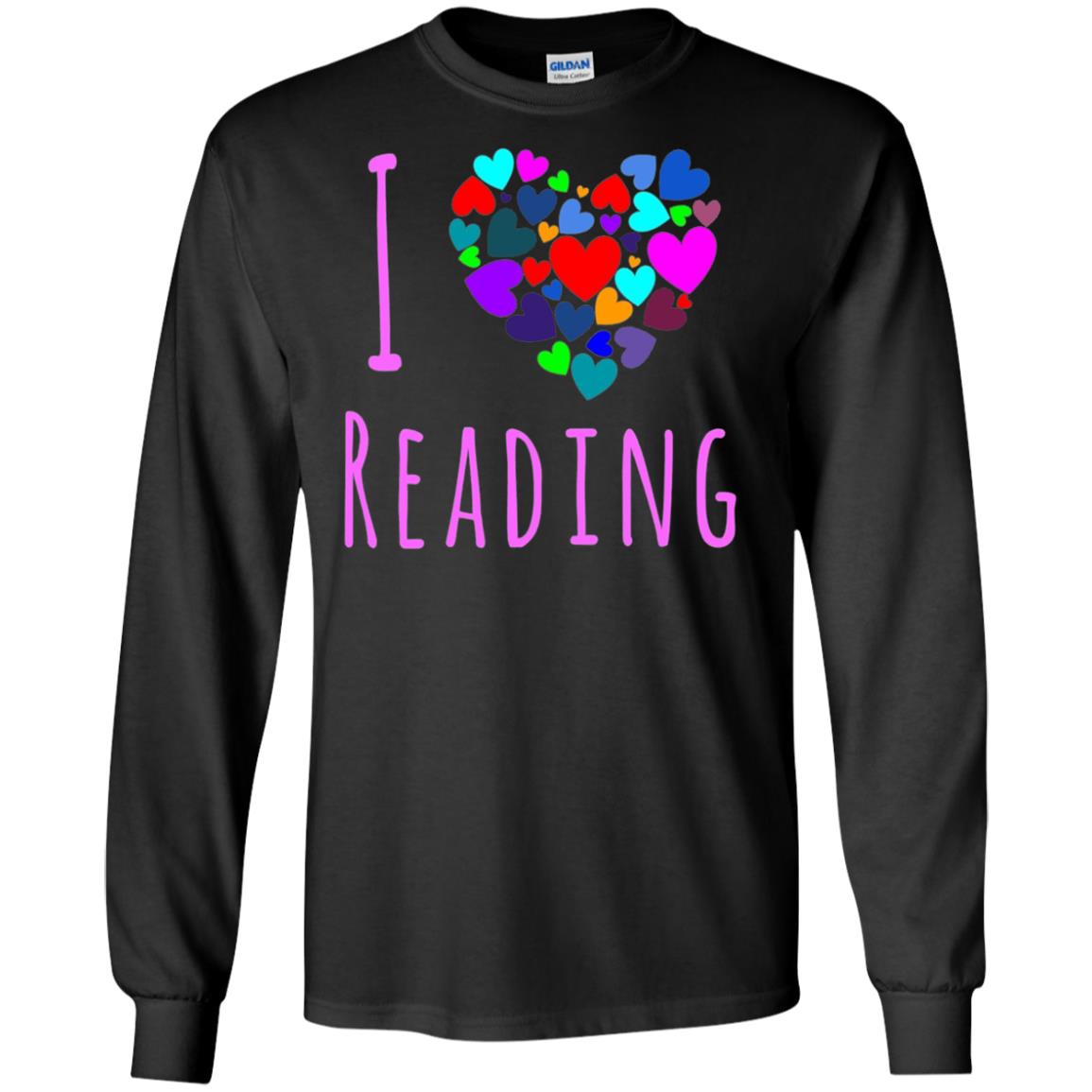 I Love Reading Club Heart Love Books Gift Shirt For Bookworm Black