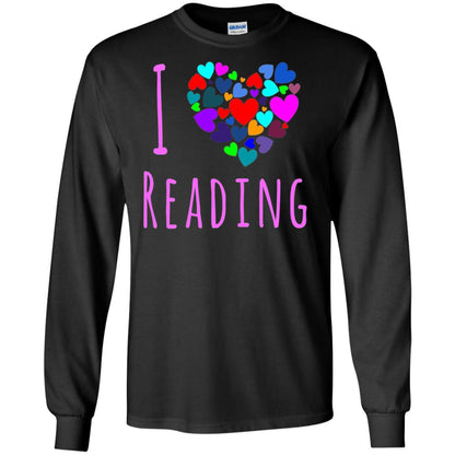 I Love Reading Club Heart Love Books Gift Shirt For Bookworm Black