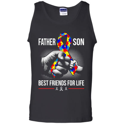 Father And Son Best Friends For Life Autism Awareness T-shirt Black