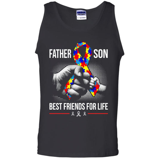 Father And Son Best Friends For Life Autism Awareness T-shirt Black