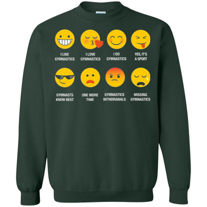 Gymnastic Lovers T-shirt Emoji Forest Green