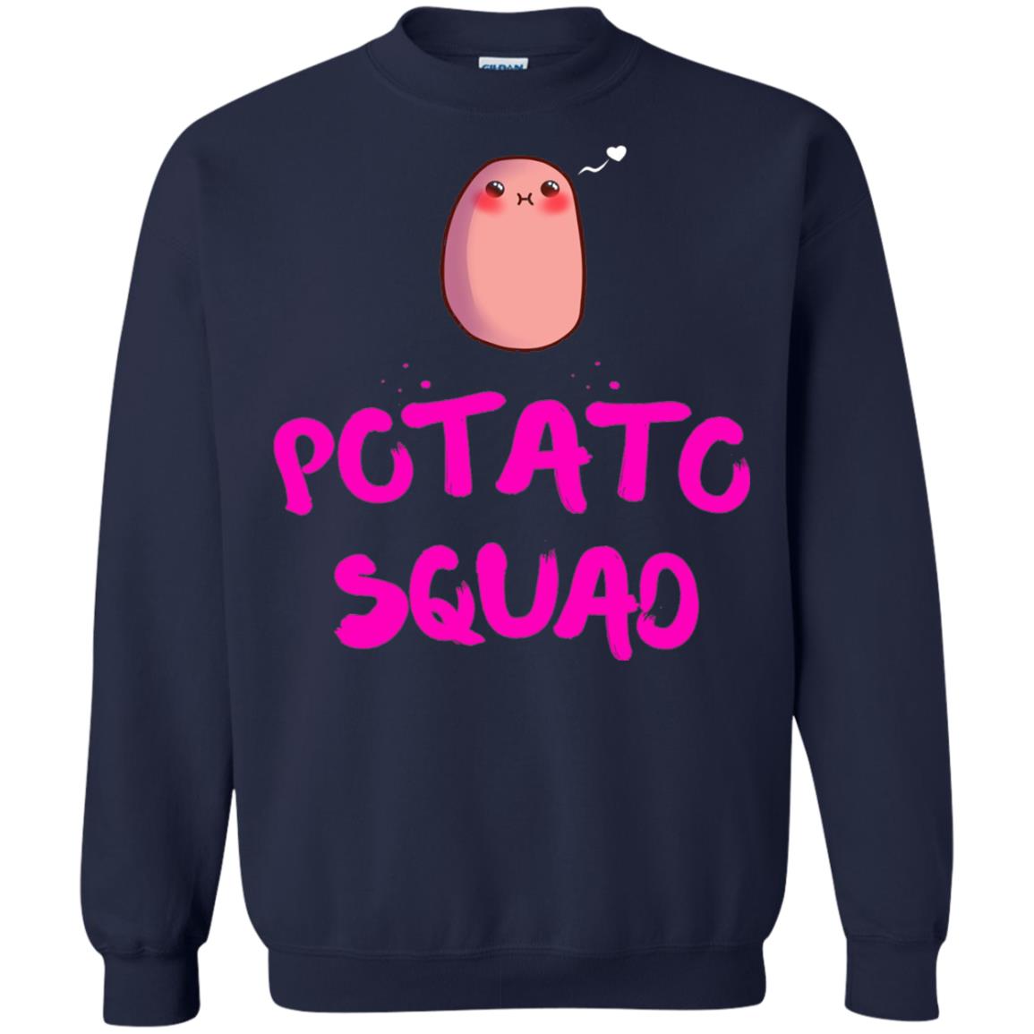Cute Potato Squad T-shirt I Love Potato Navy