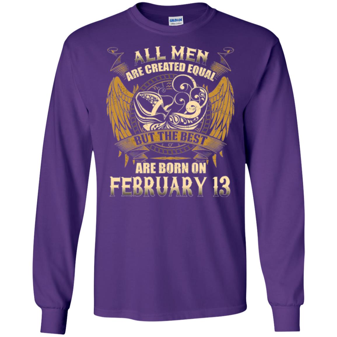 Aquarius T-shirt The Best Are Born On February 13 Purple