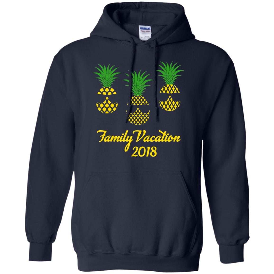 Family Vacation 2018 Shirt Hawaii Pineapple Sunglasses Navy