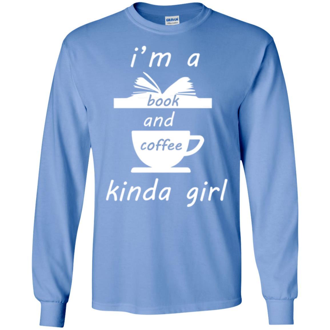 Book Lover T-shirt I'm A Book And Coffee Kinda Girl T-shirt Carolina Blue