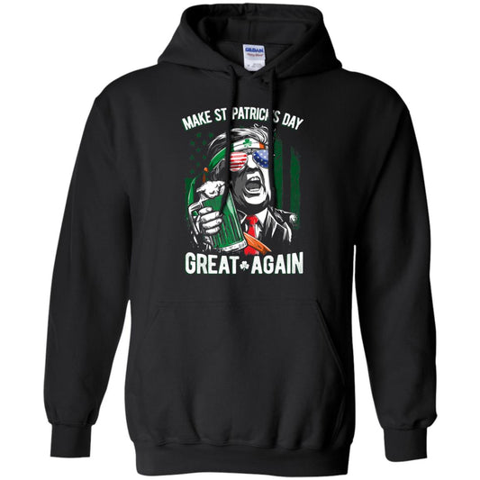 Make St Patricks Day Great Again Trump Leprechaun T-shirt Black